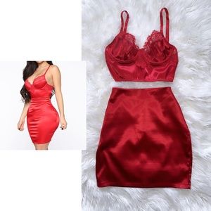 Fashion Nova Hate To See Me Leave Set - Red